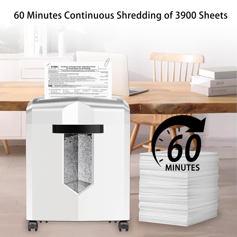Bonsaii Micro Cut Shredder, Portable with a Convenient Handle, shredding