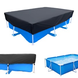 87 x 59 inch Rectangular Pool Cover for 7 x 4 ft Rectangle Heavy Duty Pool Covers 7 ft Black Pool Cover 7x5 Winter Pool Cover Outdoor Above Ground Dustproof Heater