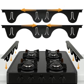 Linda’s Essentials Stainless Steel Stove Gap Covers (2 Pack) Adjustable Length 13.8" to 27.5" Stove Gap Covers Stainless Steel, Steel Adjustable Stove Gap Covers, Counter, Oven & Stove Gap Filler