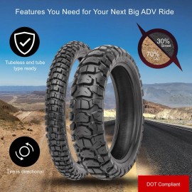 Tusk 2Track Adventure Tire Rear 130/80-17 (65Q)