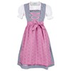 Isar-Trachten Girls' Dirndl Navy Pink with Blouse, Navy, 80, navy