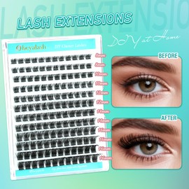 Obeyalash Cluster Lashes Individual Eyelashes DIY Eyelash Extension Mega Volume Lashes Clusters Mix 8-116mm 3D Fluffy False Eyelashes (Y24)