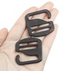 LUORNG G Hook 12PCS 26mm / 1inch Black G-Hook Wave
