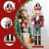 Christmas Nutcracker Soldier, 30 cm Wooden Nutcracker Christmas Decorations for
