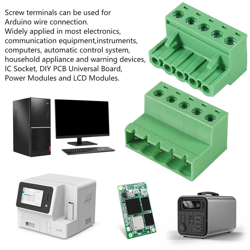 ALAMSCN 5 Sets 5 Pin Pluggable Terminals 5.08 mm Pitch