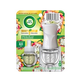 Airwick® Aromatizante de Ambiente Continuo, 1 aparato difusor eléctrico y 1 repuesto, Rocío de Lili & Duraznos 20ml.