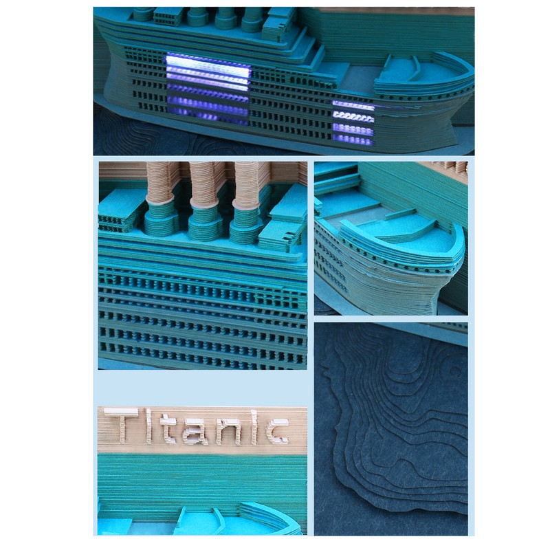 Creative Cruise Ship Sticky Notes Desktop Decoration 3D Hand Tear