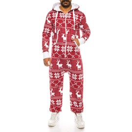 Crazy Age Cuddly Jumpsuit (Hoodie), Overalls, Full Body Suit with Reindeer, Ice Crystals Motifs, CA-J-603, for Relaxing and Chilling