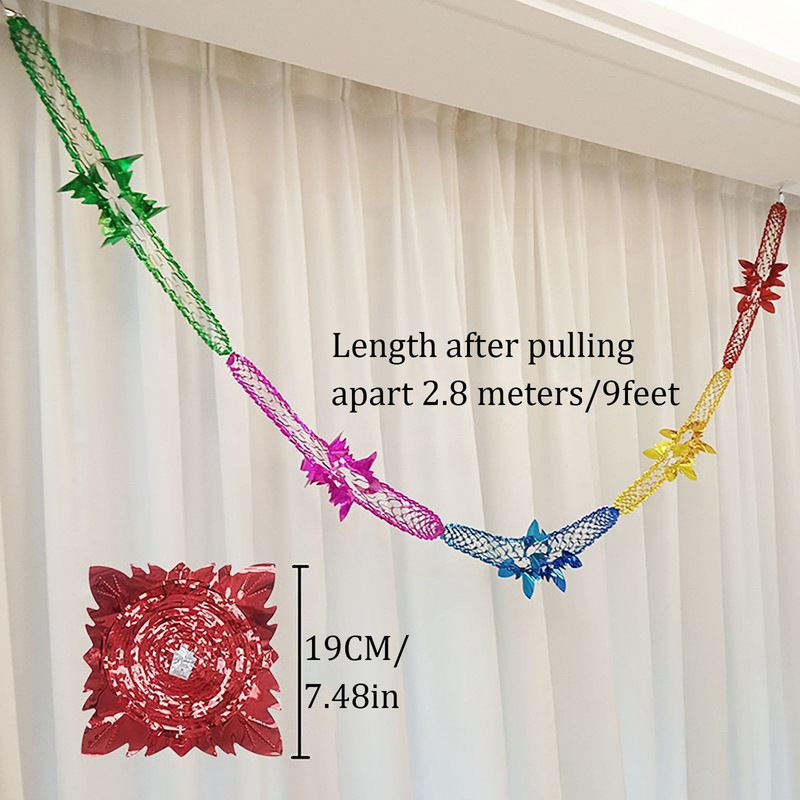 Dinghaole 8 pcs christmas ceiling decorations,Colourfull Christmas Hanging Decorations for