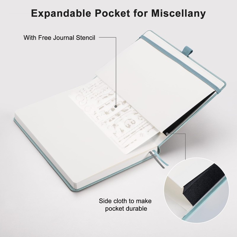 EMSHOI A5 Notebook Dotted Journal - 150gsm Thick Paper, Hardcover