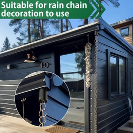 FOROIRON 2 Pack Rain Chain Adapter for Gutter Rain Chain for Outside Metal Rain Chain Adapter with Bolt Rain Chain Gutter for Outside Gutter Downspout