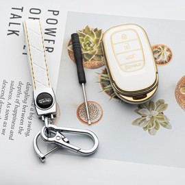 Tautrophen Key Fob Cover with Keychain Fit for Honda 2023 2024 Civic Accord Pilot HRV Lx CRV Lx Odyssey Smart Key