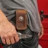 Custom genuine leather multitool sheath belt pouch for leatherman wave