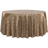 CVL Satin 120" Round Tablecloth 100% Polyester - Leopard Design,