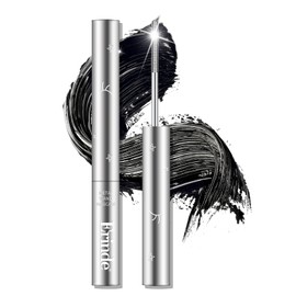 Erinde Black Washable Metal Mascara, Waterproof Iron Wand Mascara, Brushless Metal Wand Mascara, Super Voluming Lash Extensions Iron Rod Mascara, Long Lasting Smudge-Proof No Flaking Tint #01