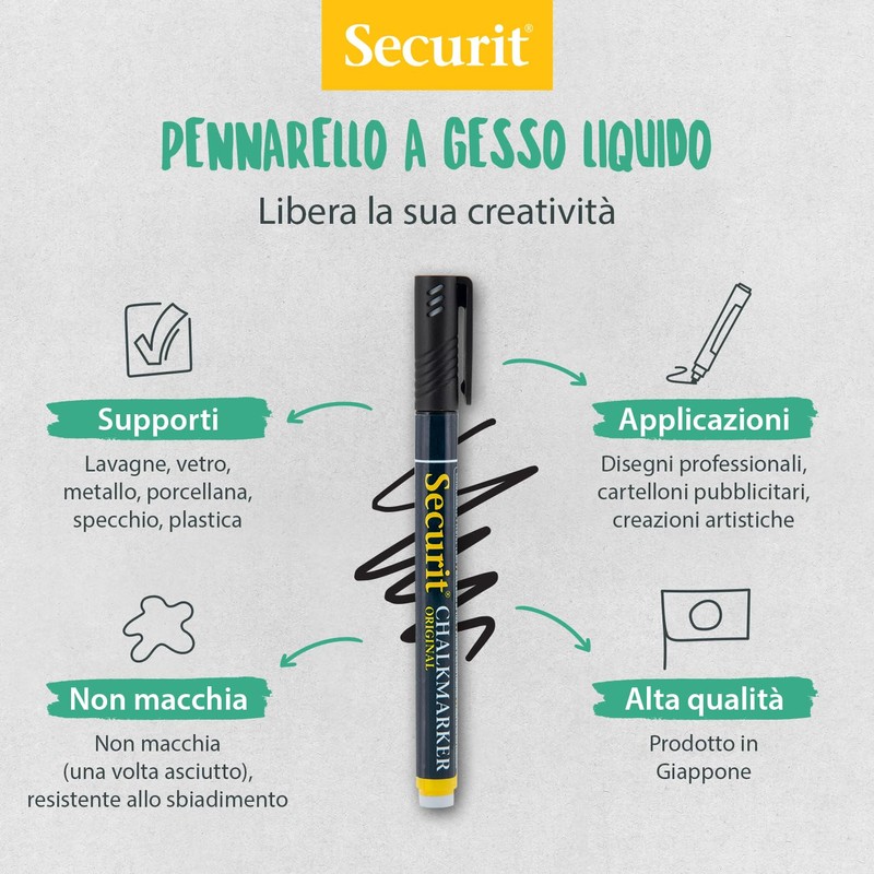 Securit SMA100 'Chalk Marker Original Black Small