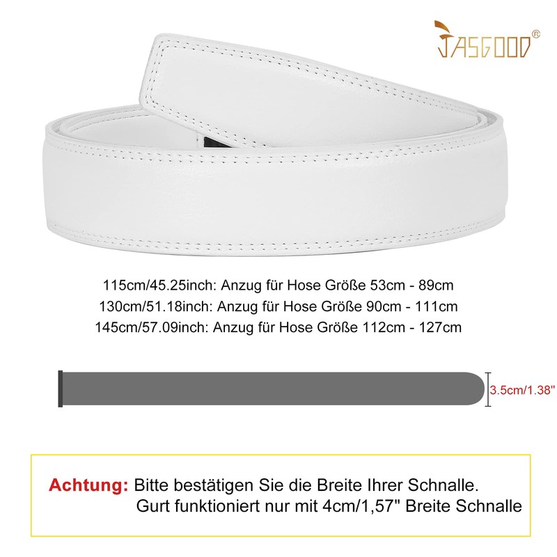 JasGood Men's 35 mm Strap and 40 mm Automatic Ratchet