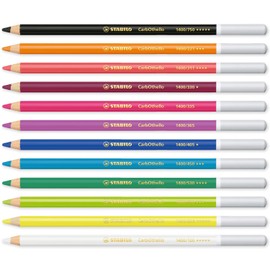 STABILO Chalk-Pastel Pencil CarbOthello - Pack of 12 - Essential Tones