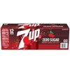 7UP Cherry Zero Sugar Soda, 12 fl oz cans (Pack