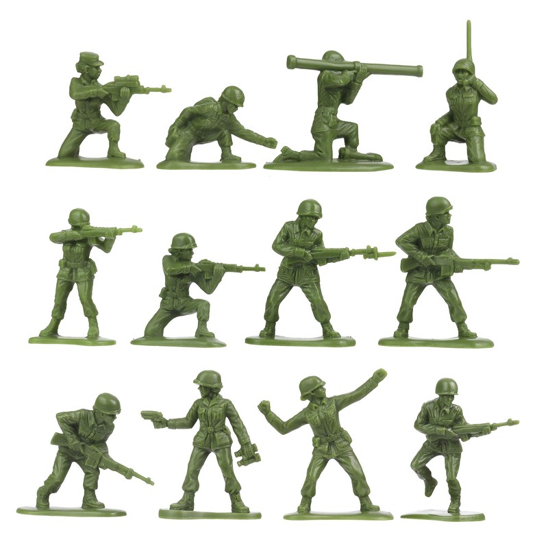 BMC Plastic Army Women - 36pc OD Green Female Soldier