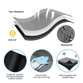 BBQ Gas Grill Cover, 48 Inch for Weber Spirit 2, Waterproof Weather Resistant, UV & Fade Resistant, PU Coating for Weber Spirit II 200 Series, Spirit 200, Spirit II E210 Gas Grill