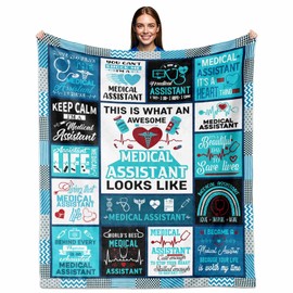 Medical Assistant Gifts for Women Men, Gifts for Medical Assistant Week, Medical Assistant Blanket 60" X 50", Medical Assistant Gifts Bulk, Medical Assistant Accessories