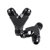 BOLUOYI Y Block Flare Fitting Adapter, AC Black Aluminum Alloy