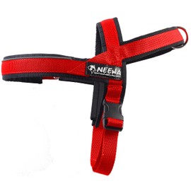 Neewa Sport Harness (Medium, Red), Padded Dog Harness, with Control Handle, Easy to Put On and Take Off