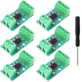 Youmile 6 pcs 1-Channel 12V Optocoupler Isolation Module, Opto-Isolator Signal Converter Board with Screw Terminals, LED Indicator, High/Low Level Trigger,with Screwdriver for Arduino PLC MCU