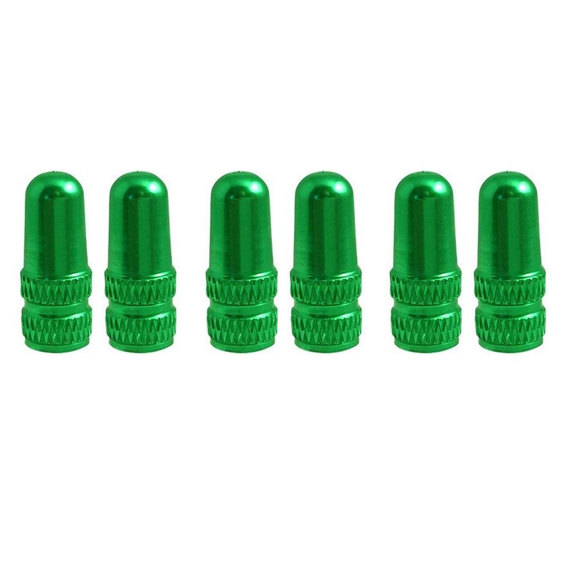 Set of 6 Premium Anodized Alloy Presta Valve Stem Caps