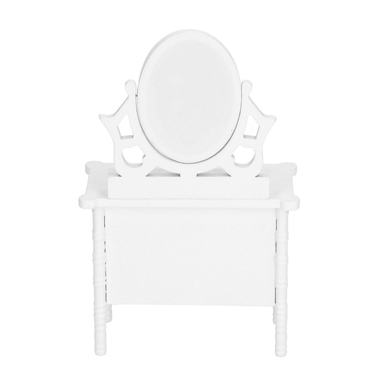 1:12 Scale Dollhouse Toilet Table High Simulation Wooden Miniature Dressing