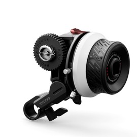 TILTA FF-T07 Pocket Follow Focus with A/B Marks, Lens Zoom Control for DSLR Mirrorless Cameras, with 0.8 mm Pitched Gear/Gear Ring/15 mm Single Rod Holder, Fits Various Sizes Lenses