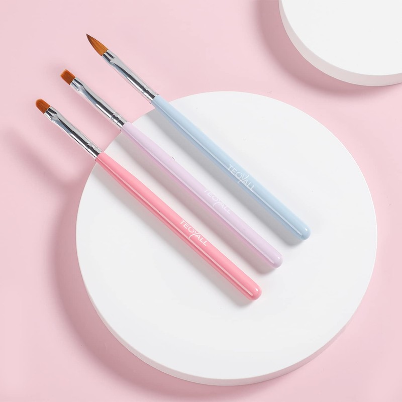 TEOYALL TEOYALL Nail Art Brushes, Nail Design Painting Brushes Builder