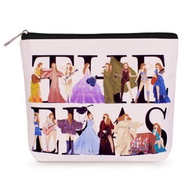 Makeup Bag for Women Girls, Cosmetic Bag Makeup Pouch Toiletry Bag, Birthday Christmas Gifts Merch for Her Friends Sisters Teen Girls (Style 2)