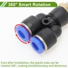 HOPESPANNER Push to Connect Air Fittings 1/4" Y Type Air