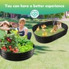 YSEJOMP 36 Inch Diameter Galvanized Garden Raised Bed/Plant Box/Fire Pit