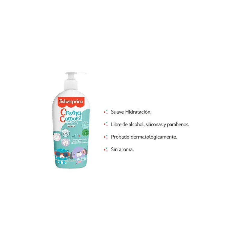 Crema Para Bebé Fisher-price Neutro Hipoalergénico 250 Ml
