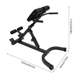 Roman Chair Back Extension Machine,Multi-Functional Foldable Hyperextension Roman Chair,Adjustable Telescopic Length and Angle, Multipurpose Exercise Equipment, for Home, Gym, Hotel, School,Etc