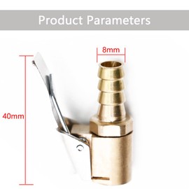Woetwoat Car valve lever plug, air chuck, brass tyre inflation nipple, valve attachment, moment plug, lever plug, car compressed air valve plug for all tyre valves (Pagoda 8 mm, 2 pieces)