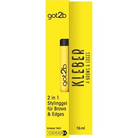 got2b Kleber 4 Brows & Edges Waterproof (3 x 16 ml), 2-in-1 Brow Gel & Hair Mascara, Sweat & Waterproof for up to 24 Hours Hold, with Practical Eyebrow Brush for Styling Hair Contours & Edges