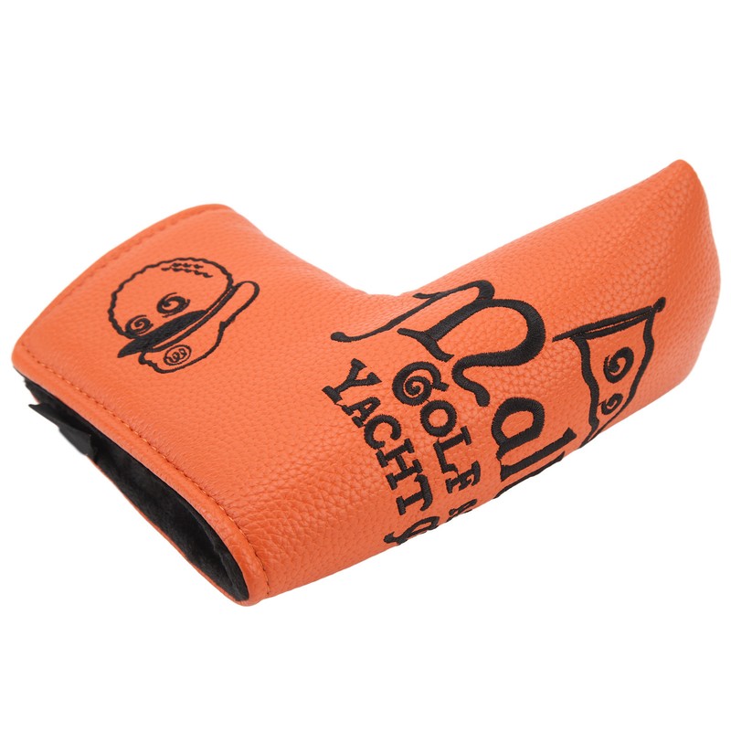 Golf Putter Headcover Orange Sailor's Hat Pattern PU Waterproof Surface