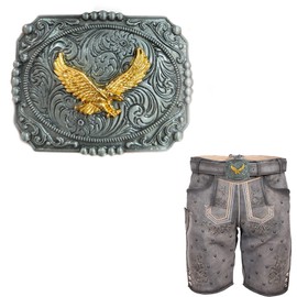 ZAHD Belt Buckle Star Cross Eagle Belt Buckle Vintage Falcon Belt Buckle Oval Eagle Western Belt Buckle Classic Belt Buckle for Belt, black