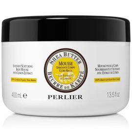 Perlier Intensive Nurturing Shea Butter Body Mousse with Lemon, 13.5 fl. oz.