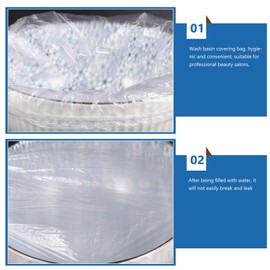 300pcs Washbasin Bag Hot Care Tubs Pedi Supplies Sink Kit Female Bath Supply Shower Bags Bulk Large Soaking Liners Clear Bowl Products Non Beads Spa Shampoo Anticaida or White