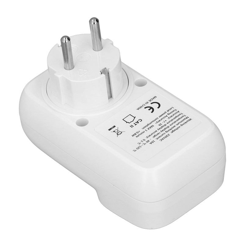 Digital Thermostat Output Backlit Display Plug-in Temperature Controller Heating Cooling