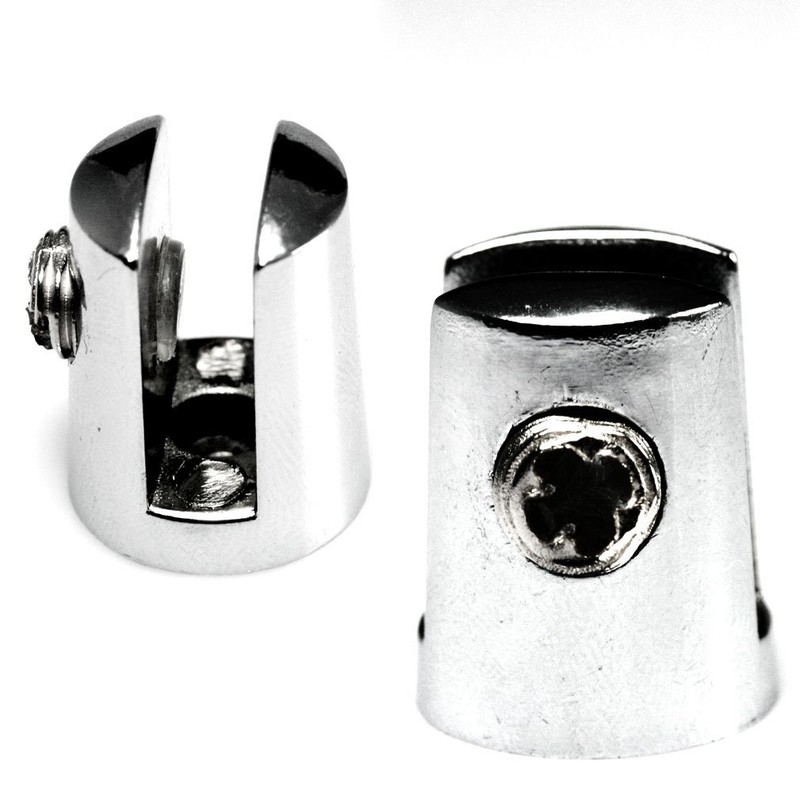8pcs 4mm to 6mm Zinc Alloy Glass Shelf Support Chrome