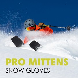 Truck Gloves | Pro Mittens Black Size 7 | Leather Unisex Mittens | Warm Perfect Mitt in Cold Weather For Men or Women