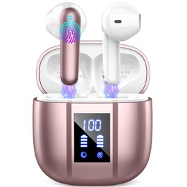 Wireless Earbuds, Bluetooth Headphones,in Ear Earbuds with ENC Noise Cancelling Mic, IP7 Waterproof Wireless Ear Buds HiFi Stereo