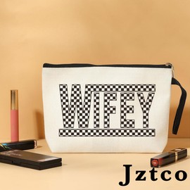 Wifey Gifts Bride Gifts Cosmetic Bag Wife Gifts Mama Mom Gifts Wifey Appreciation Gifts for Women Wife Bride Mother Girlfriend Toiletry Bag Mothers Day Engagement Wedding Birthday Gifts Makeup Bag