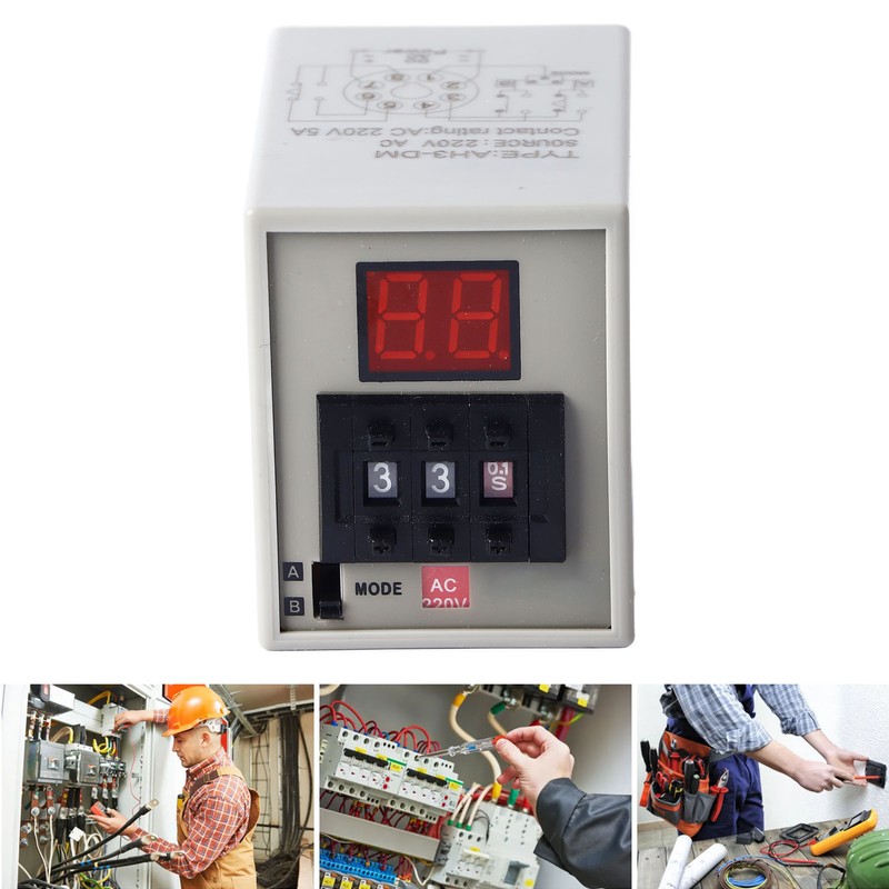 Delay Timer Relay Digital Display Stable Easy Controlled Delay Relay